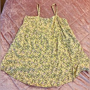 Torrid Yellow Floral Mini Dress